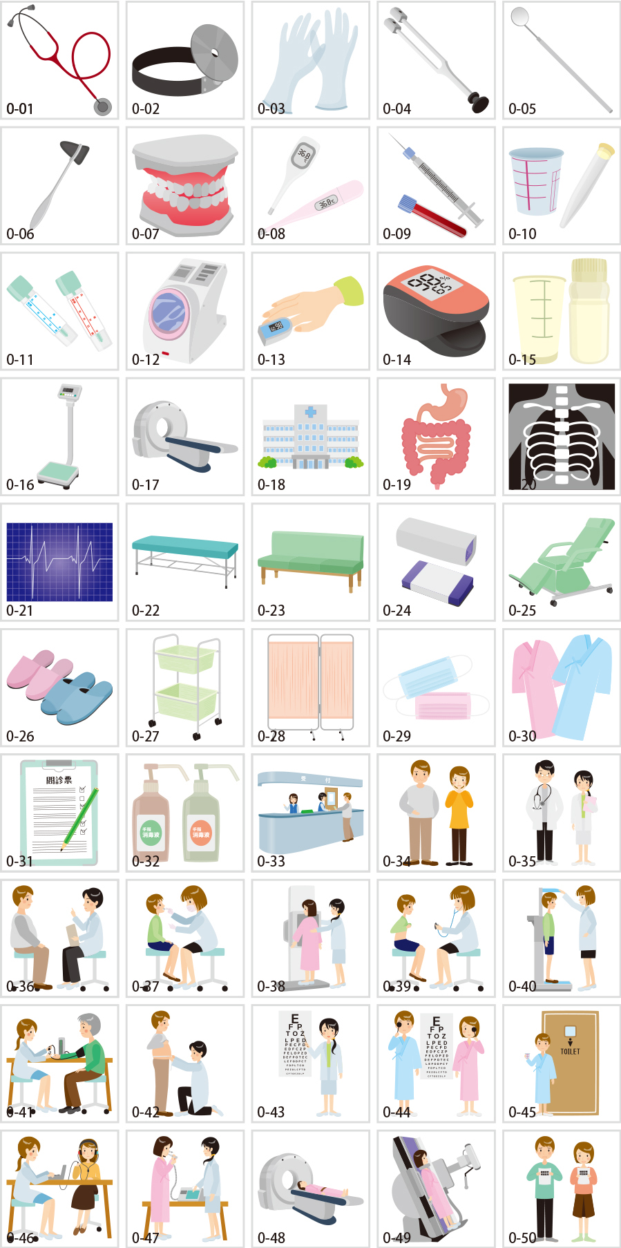 Illustration material for medical examination