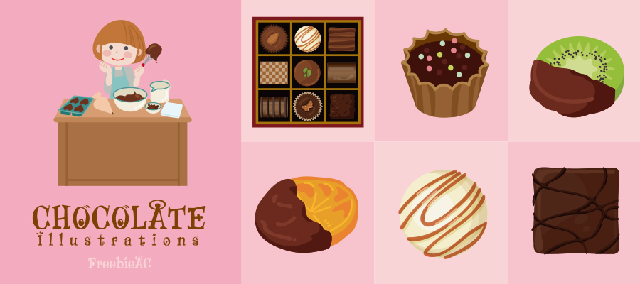 Illustration material of chocolate