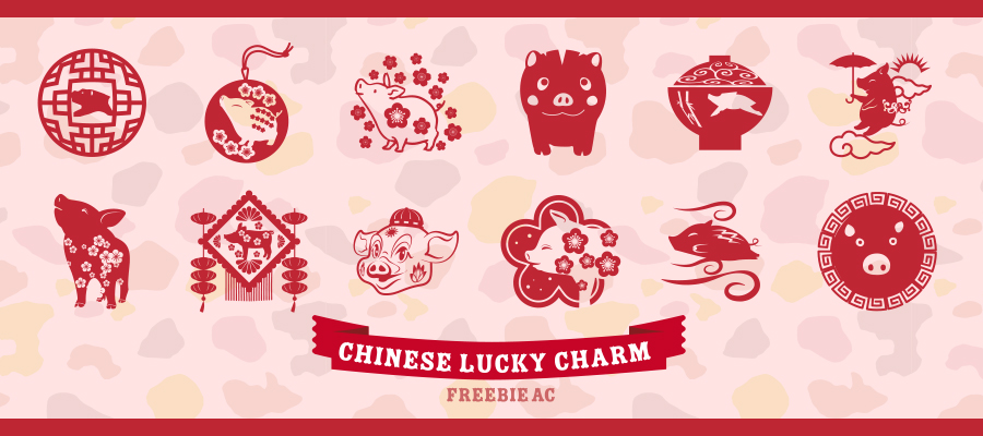 Chinese lucky charm silhouette 
