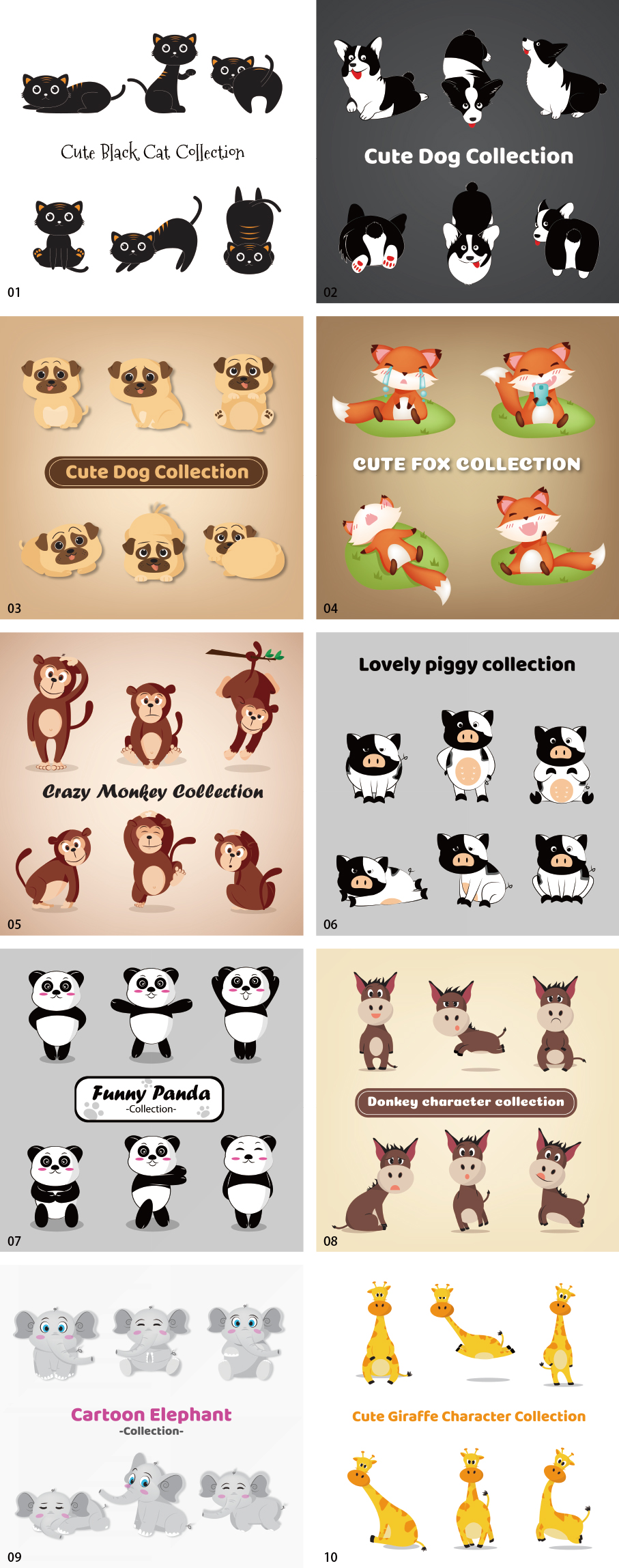 Animal illustration collection
