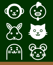 Animal face icon material