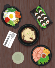 Bộ sưu tập minh họa thực phẩm Hàn Quốc