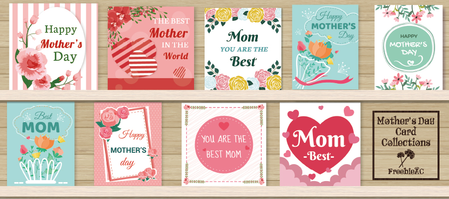 Mother's Day card template material