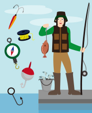 Illustration material of fishing