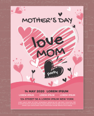 Template material of mothers day poster