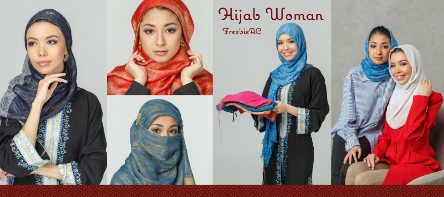 히잡 아시아 여성 사진 소재