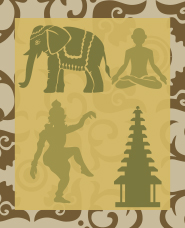 Hinduism silhouette material