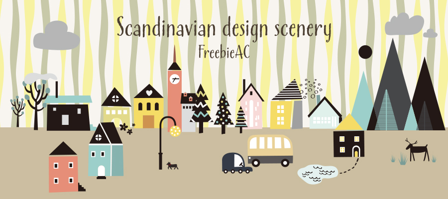 Scandinavian style background illustration material