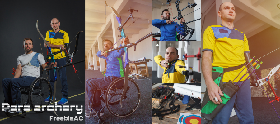 Wheelchair archery stock photos