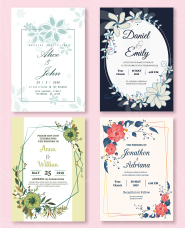 Wedding card template material vol.2