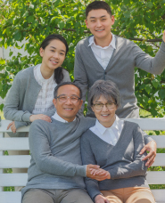 한국인 가족의 휴가 사진 소재