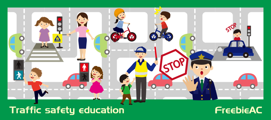 Illustration of traffic safety education