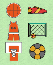 籃子和足球圖標