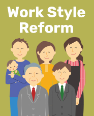 Illustration of work style reform
