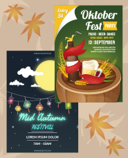 Autumn & Winter Event Poster Template Vol.2