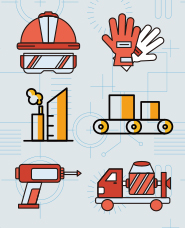 Construction and factory icons