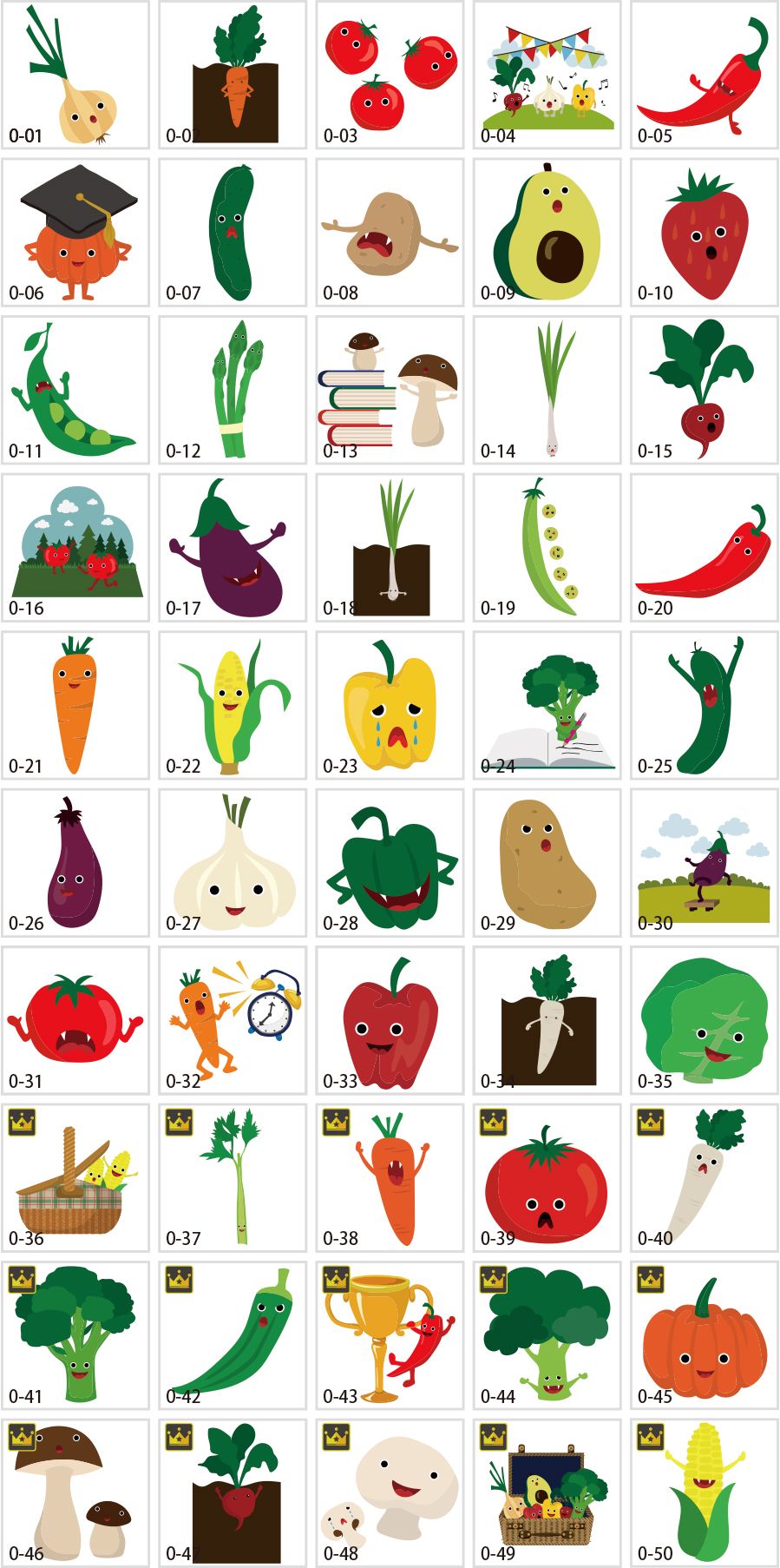 Illustration of vegetable character