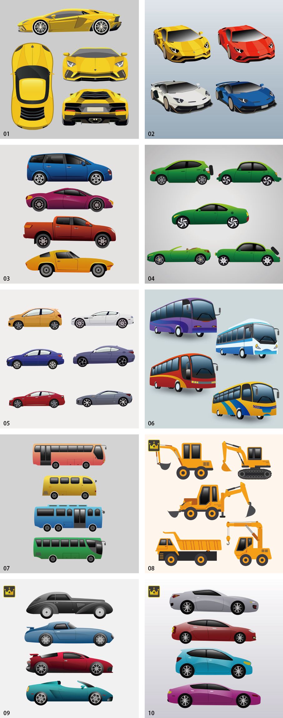 Car illustration collection