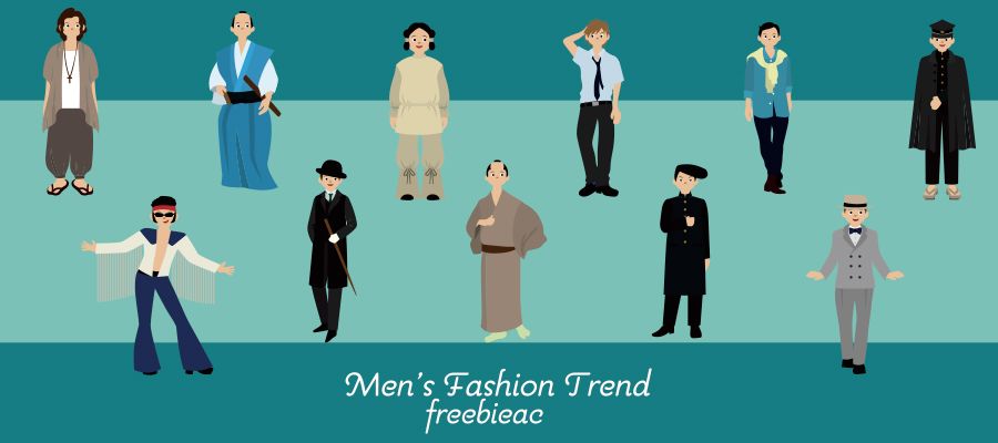 Illustration of mens fashion trend