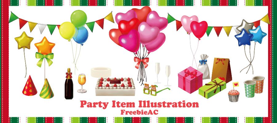 Illustration of party items
