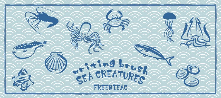 Sea creature brush illustration