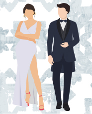Dress tuxedo illustration collection