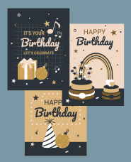 Birthday card template vol.4