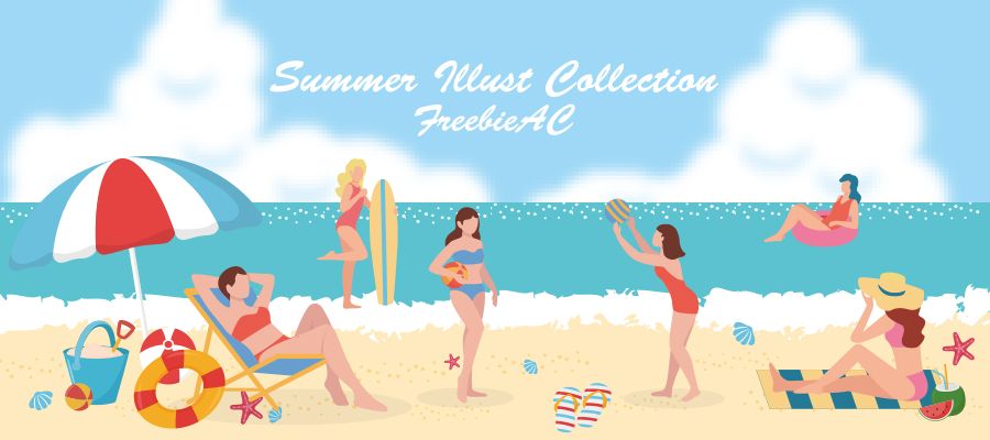 Summer illustration collection