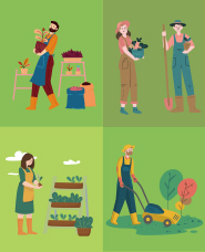 Gardening illustration collection