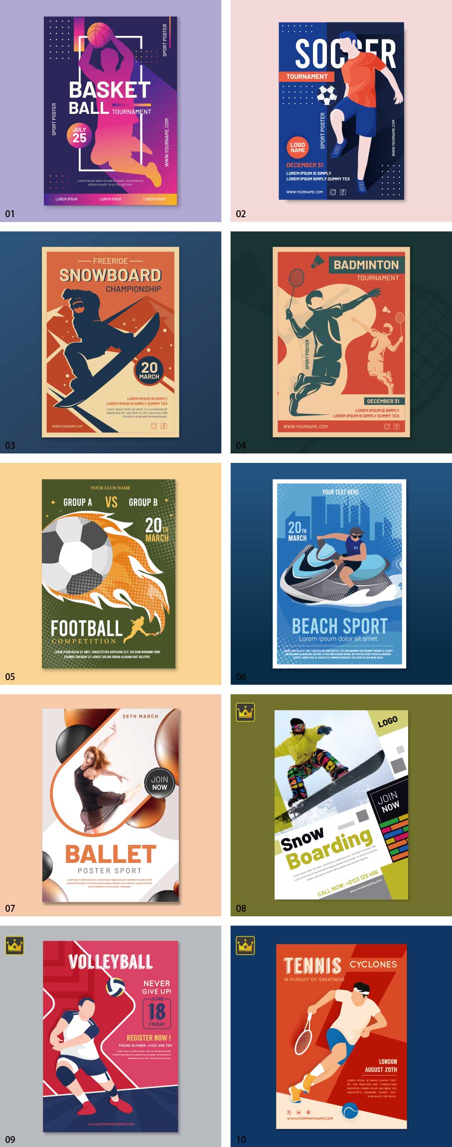 Sports poster template