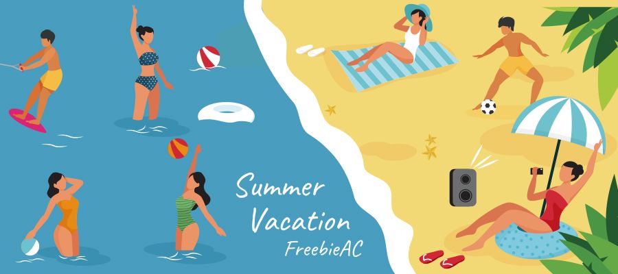 Summer vacation illustration collection