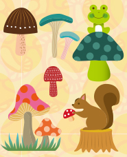 Cute mushroom illustration