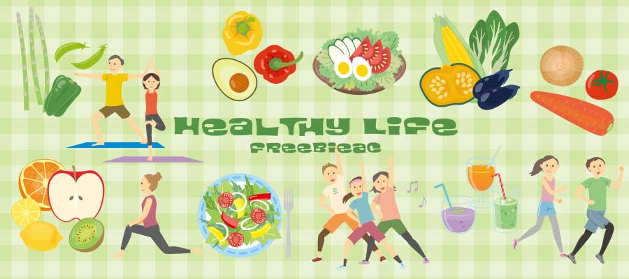 Illustration of a healthy lifestyle