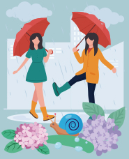 Rainy day illustration collection
