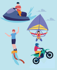 Extreme sports illustration collection