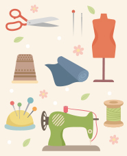 Sewing clipart and illustrations