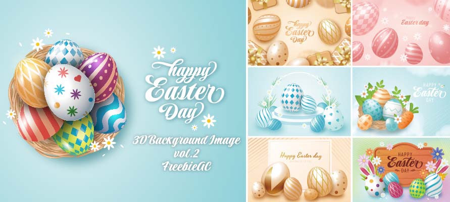 Easter 3D background vol2