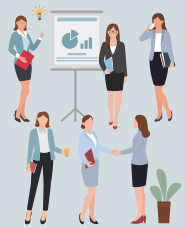 Business Woman Illustration Collection