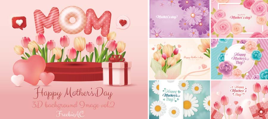 Mother's Day 3D Background vol.2