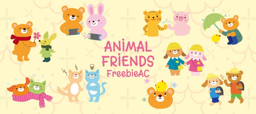 Illustration of animal friendship