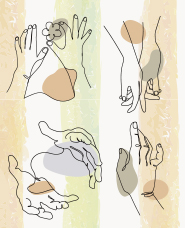 Hand line art illustration