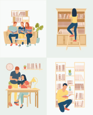 Library illustration collection