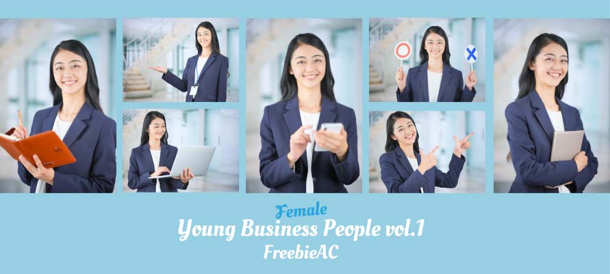 Business photos of a young woman