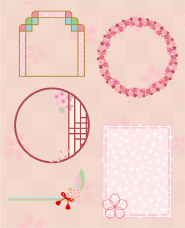 cherry blossom frame illustration