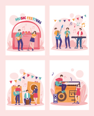 music festival illustration collection