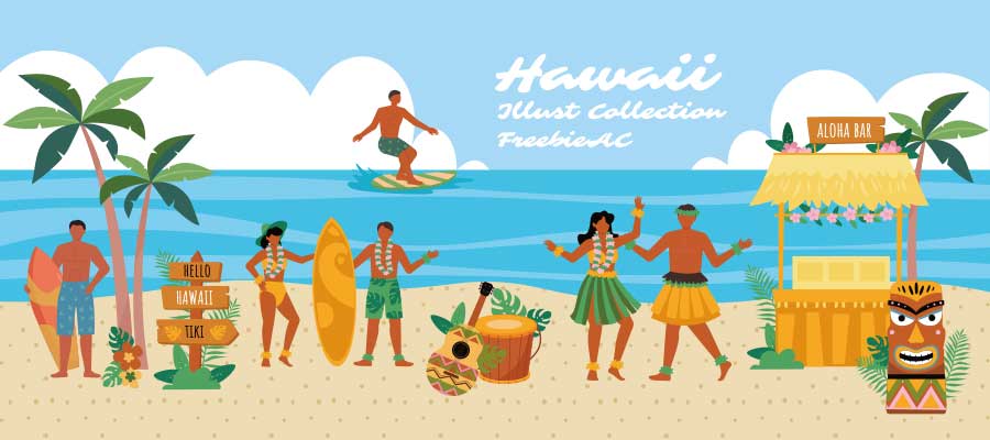 hawaii illustration collection
