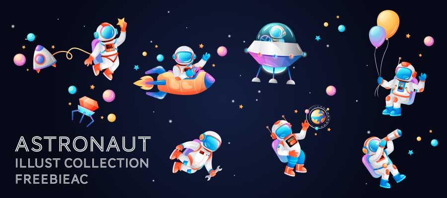 Astronaut illustration collection