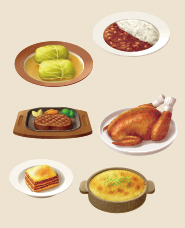 Western food illustration