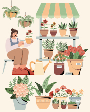 Florist illustration collection