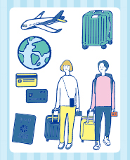 Overseas travel illustration
